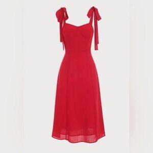 NWT Rihoas Tie Strap Dress in Red